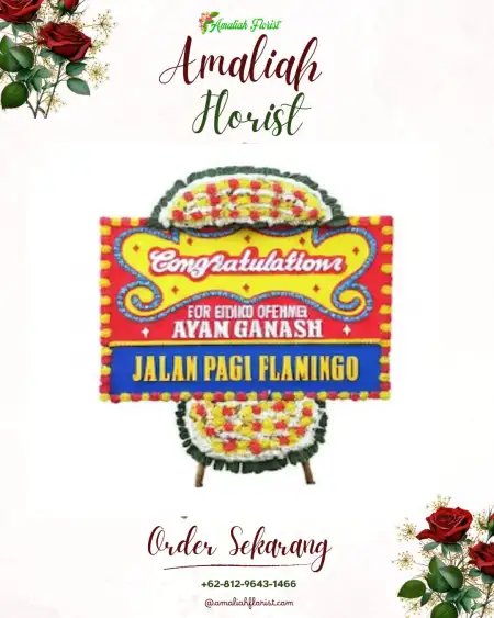 Sewa Papan Bunga Bram Itam